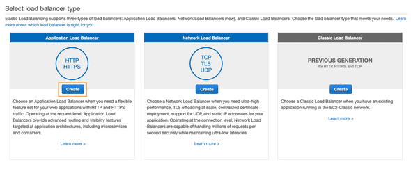 screenshot select load balancer type